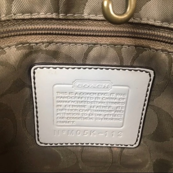 Coach Legacy Straw and Gold Metallic Leather Tote - Picture 9 of 9